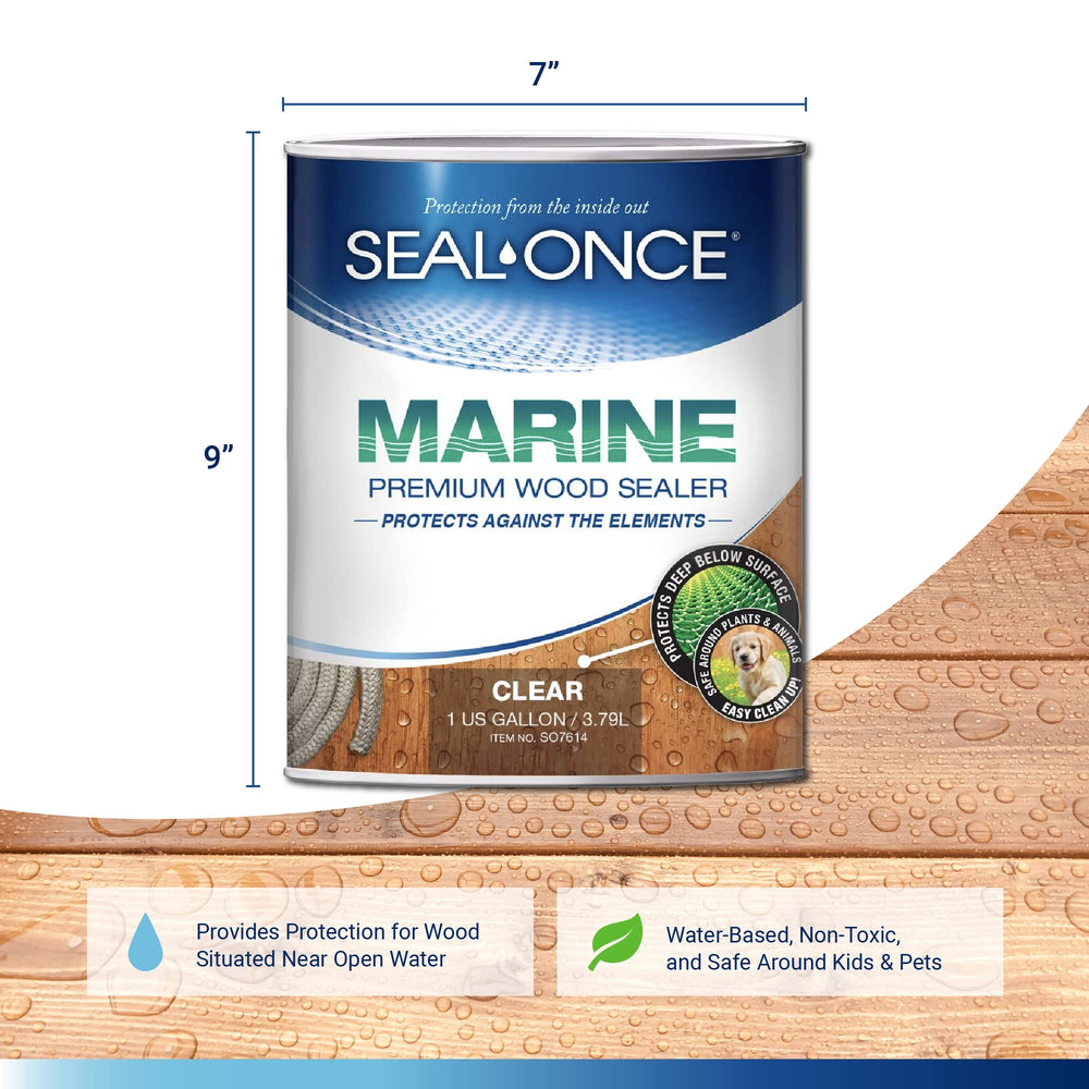 Seal-Once textura del sellador sobre madera que muestra penetración y acabado natural