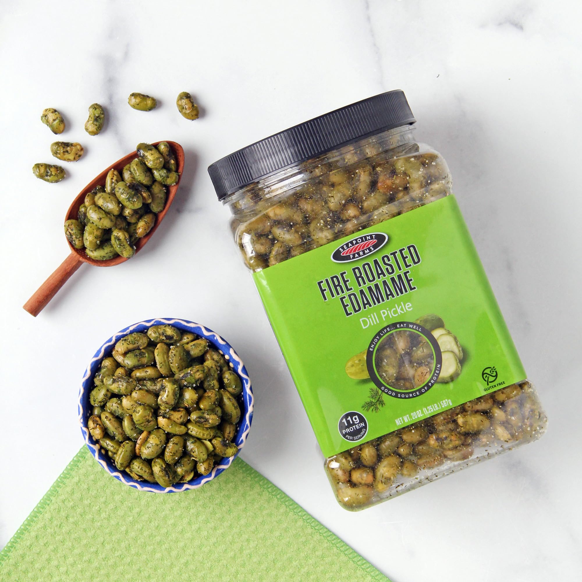 Seapoint Farms edamame mezclado en trail mix para energía sostenida