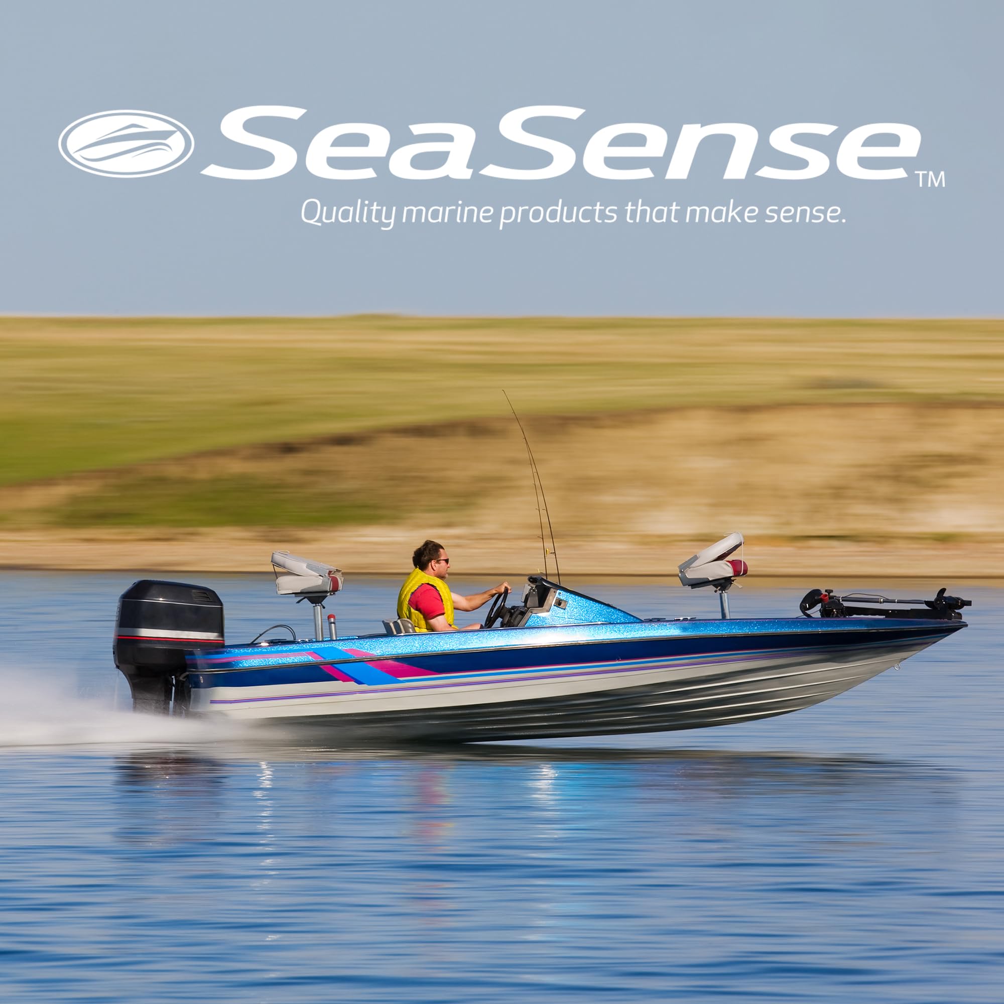 SeaSense bocina etiqueta con certificaciones EPA y USCG visibles