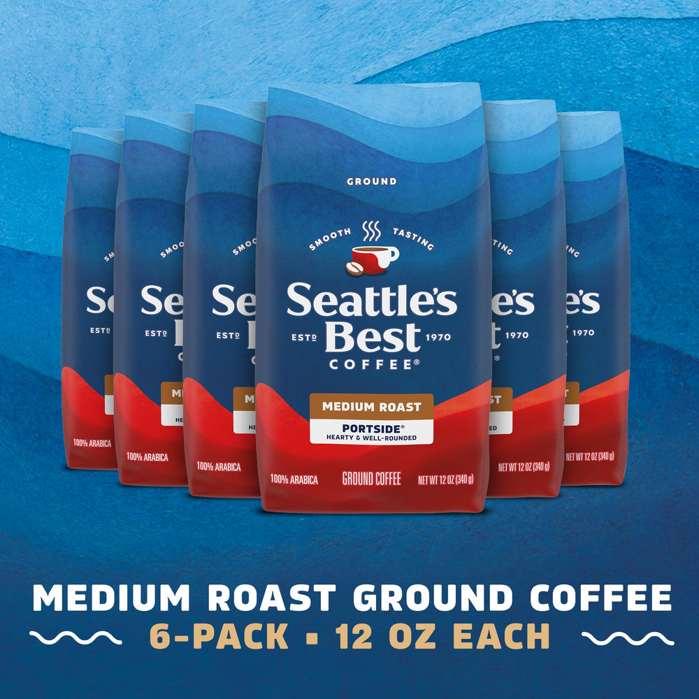 Seattle's Best Portside enfoque en etiqueta y detalles del empaque que inspiren confianza
