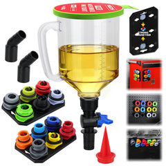 SEDY embudo frontal y embalaje mostrando capacidad 1,5 L y beneficios de orden