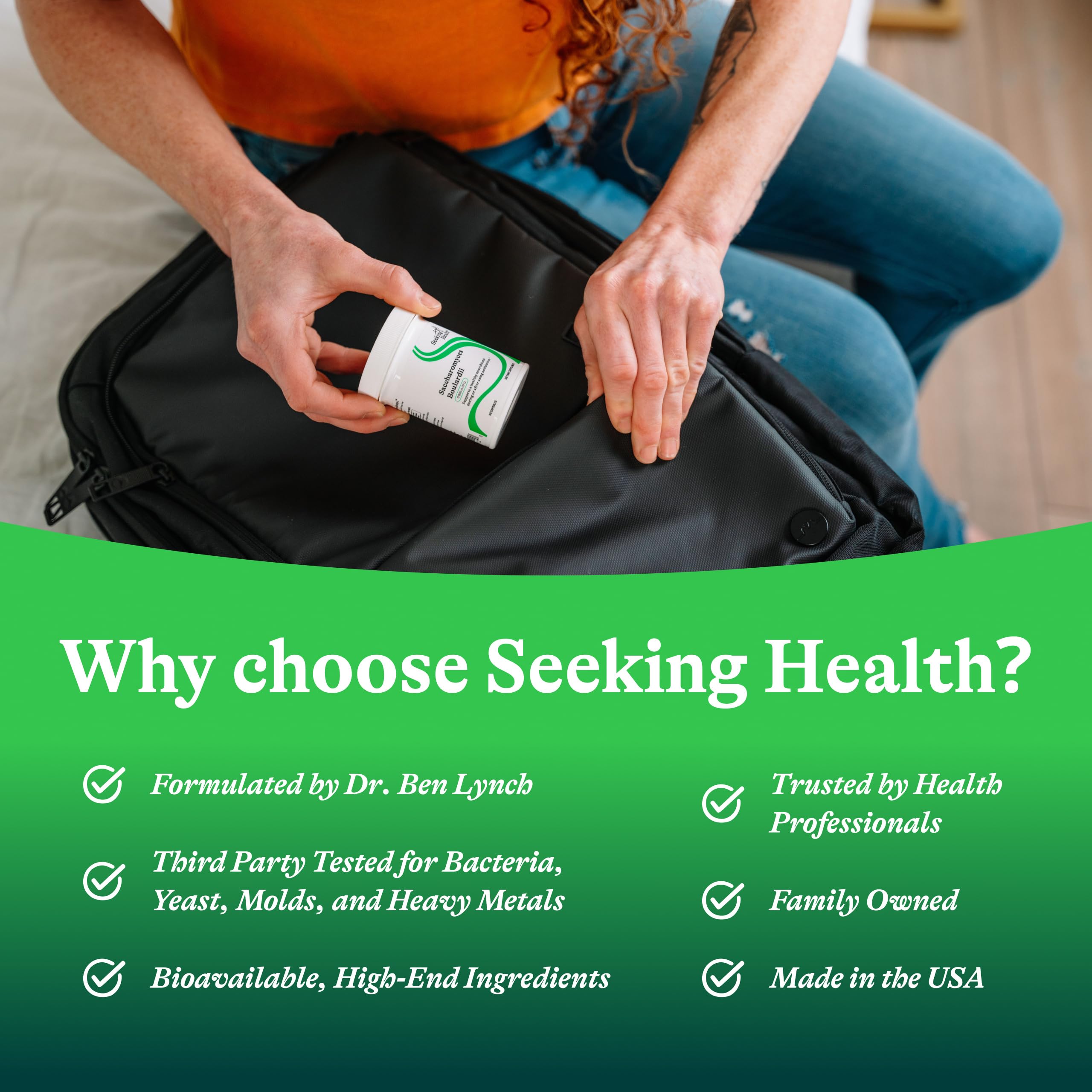 Seeking Health múltiples envases y caja, presentación para almacenamiento