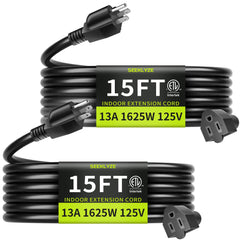 Seeklyze pack frente mostrando dos cables de extensión negro, práctico y listo