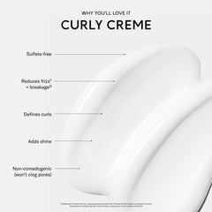 SEEN Curly Creme close-up de lista de ingredientes destacando protección