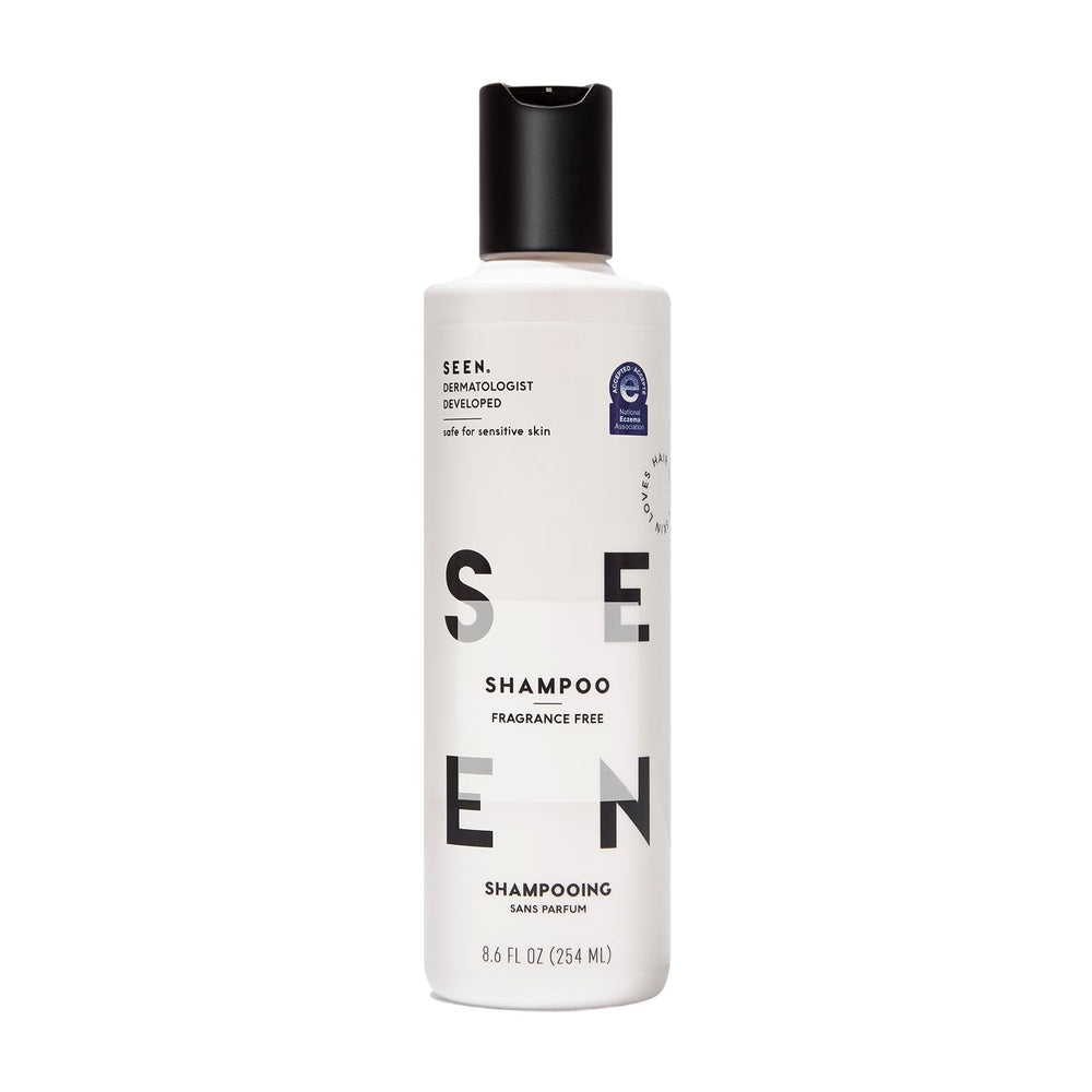 SEEN envase frontal limpio muestra sello para piel sensible