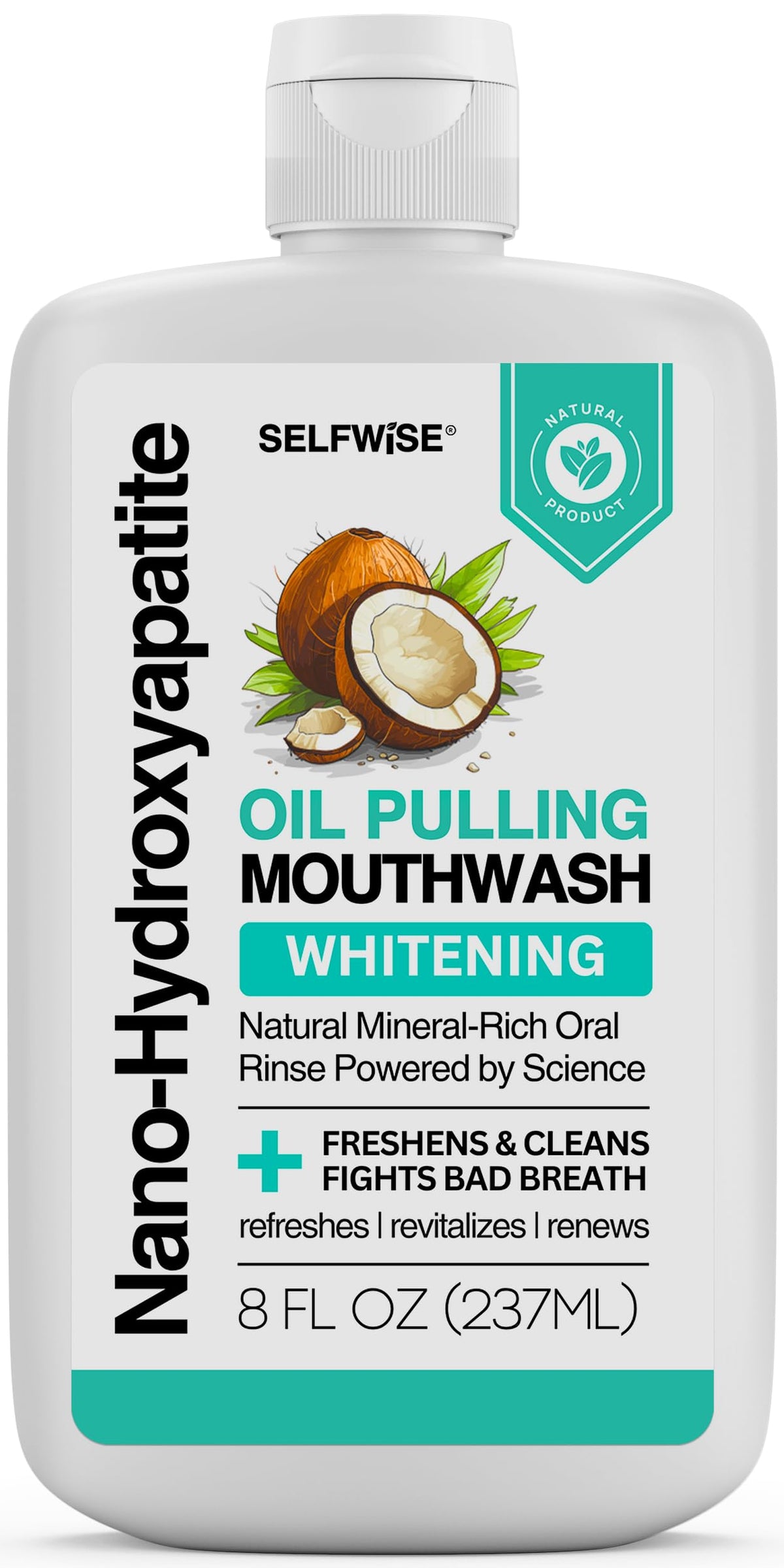 SELFWISE botella frontal mostrando diseño y beneficio frescura