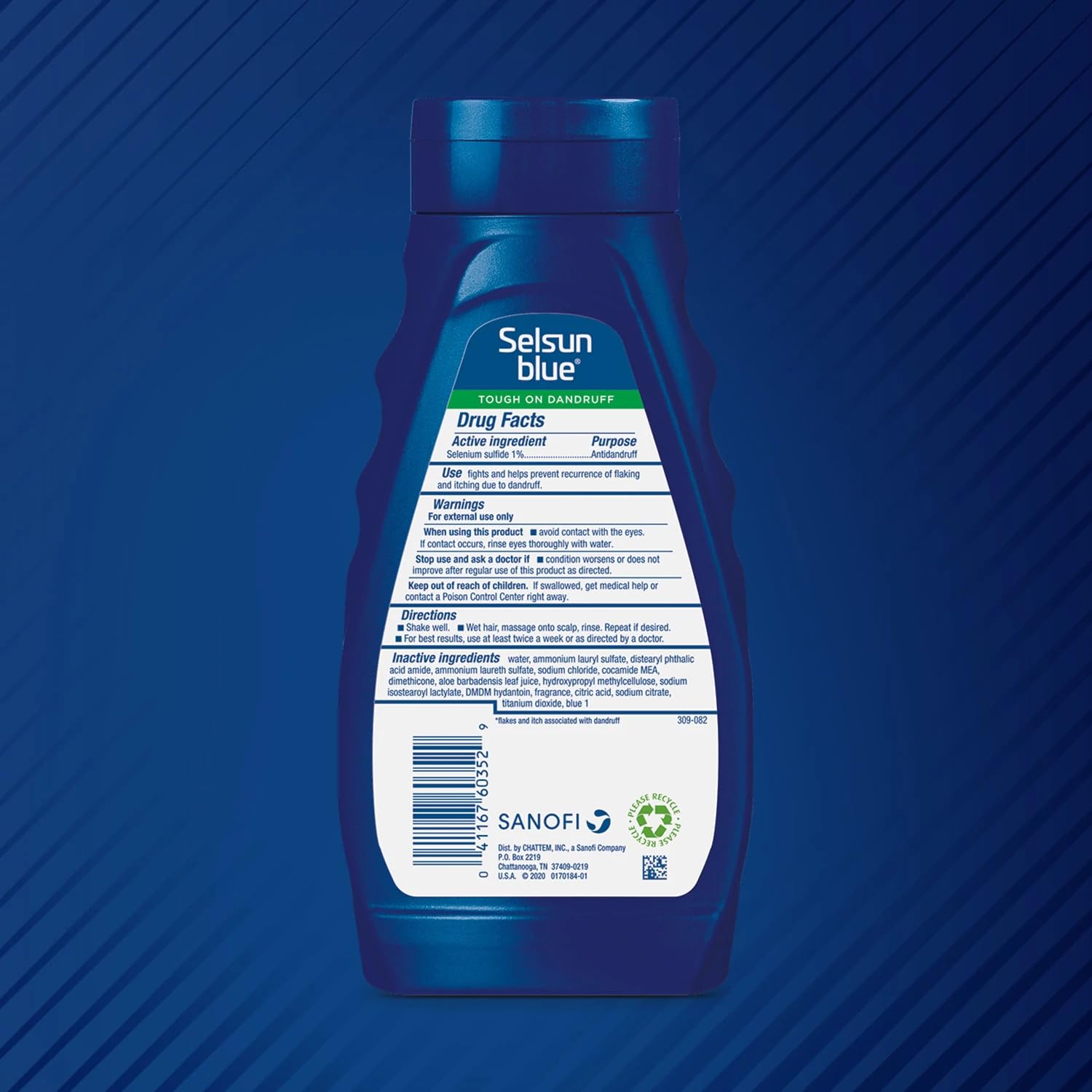 Selsun Blue textura de espuma con aloe para limpieza rápida y alivio