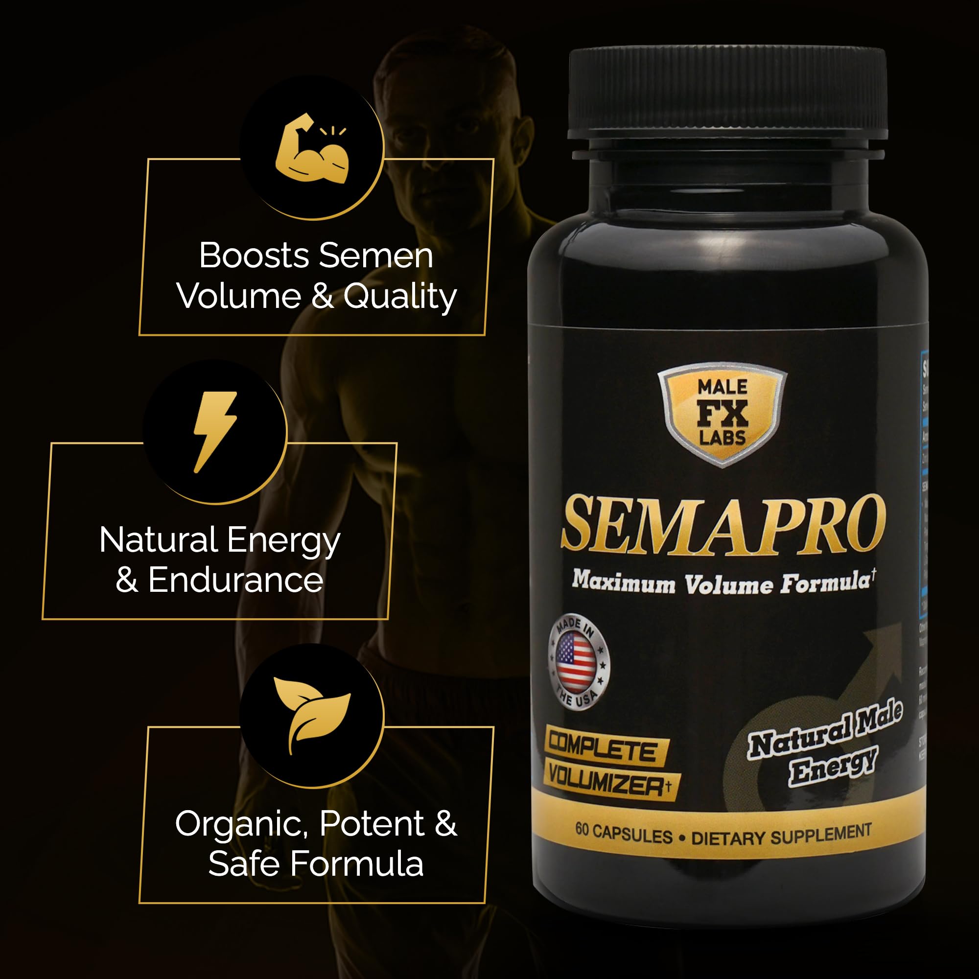 Semapro ingredientes herbales y vitaminas en primer plano para mostrar calidad orgánica