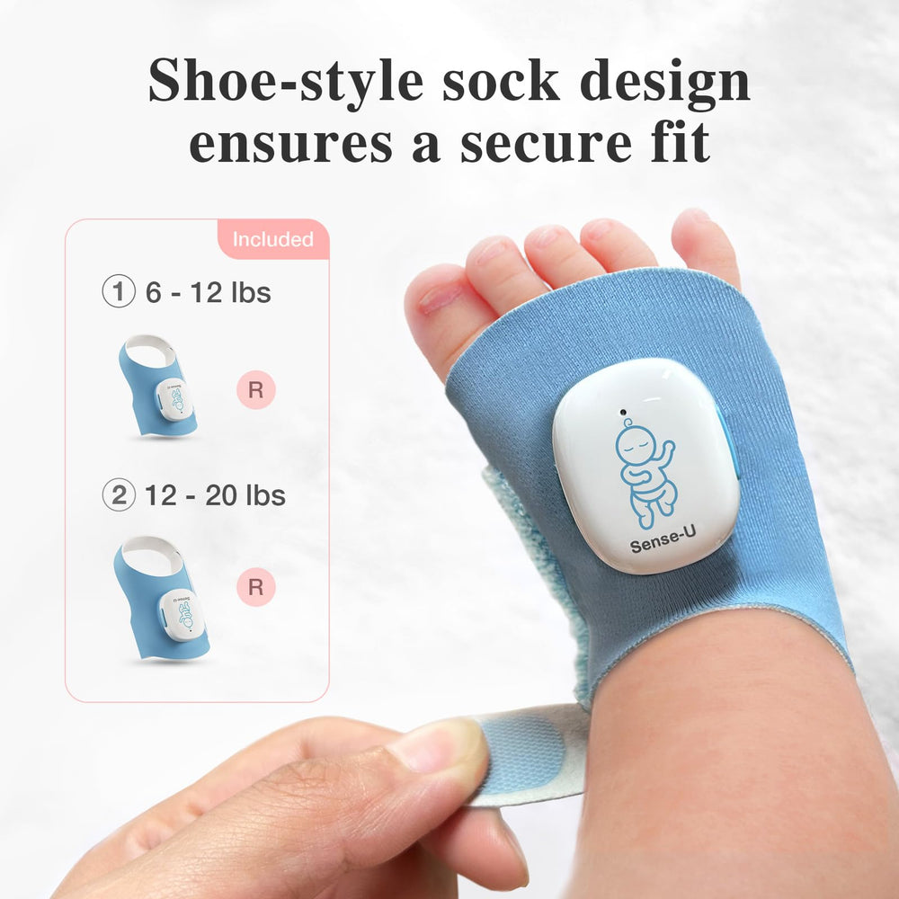 Sense-U zapatito en mano para mostrar escala y portabilidad