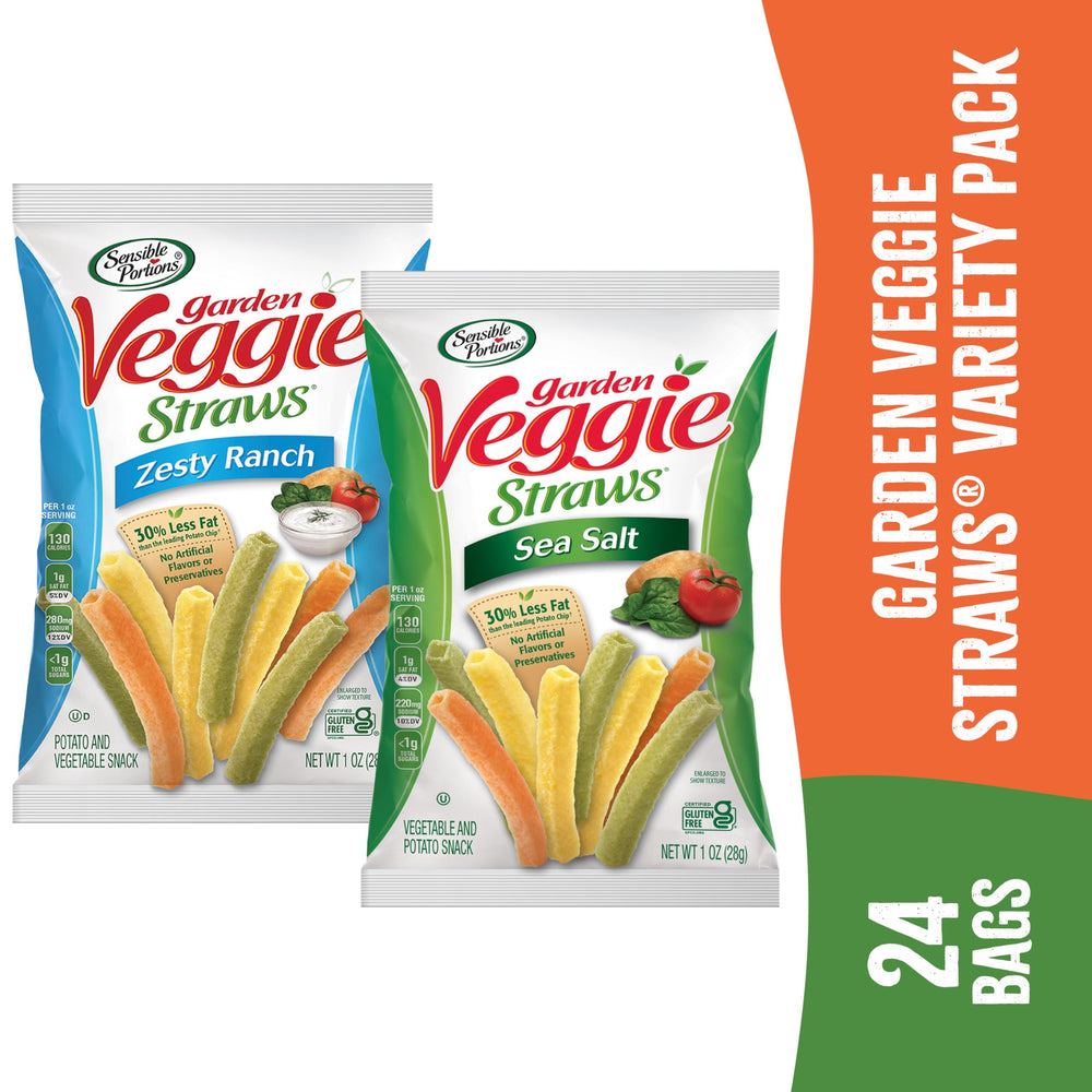 Sensible Portions varias bolsas de sabores Sea Salt y Zesty Ranch