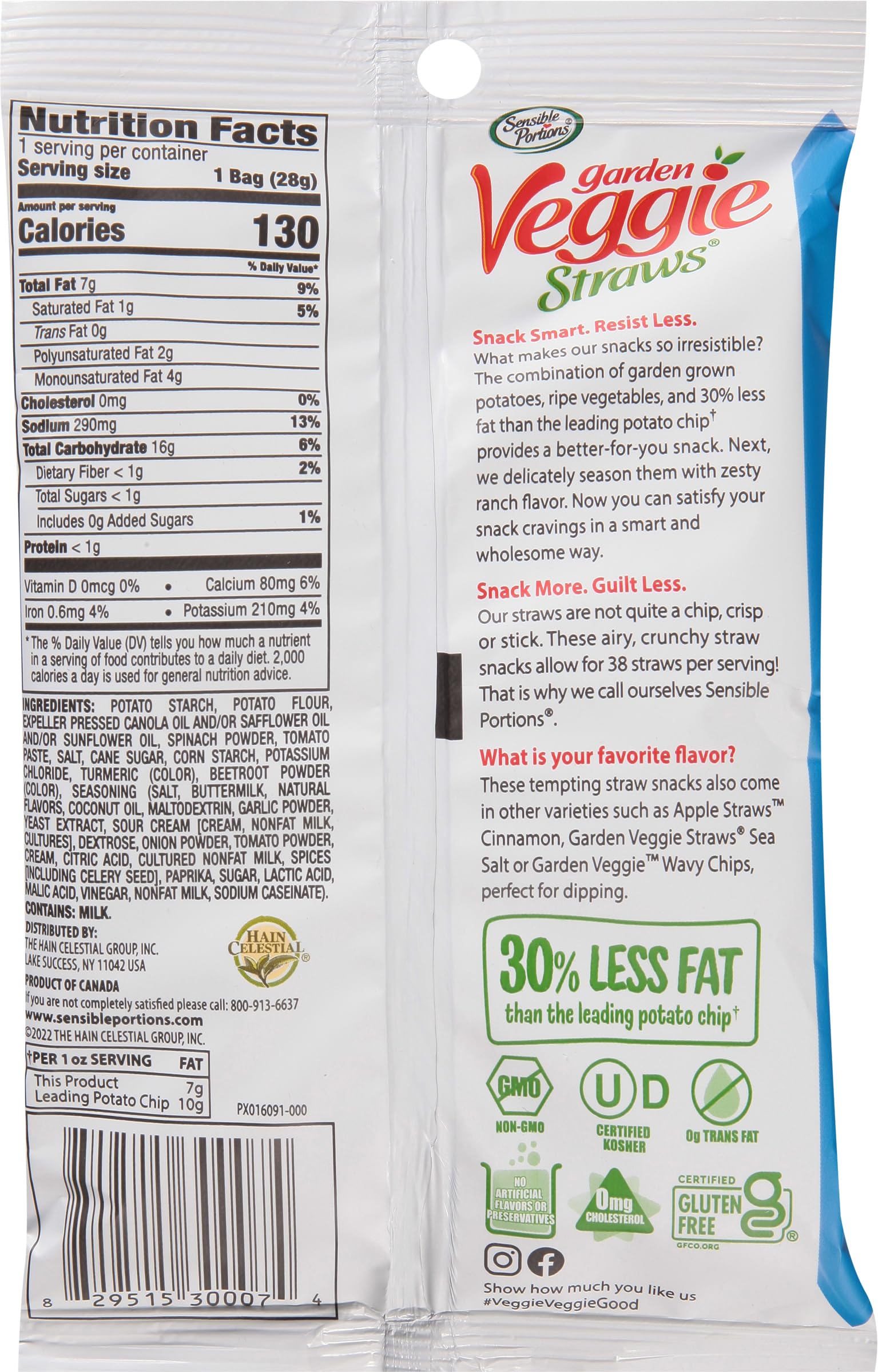 Sensible Portions snack en lonchera listo para merienda saludable