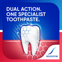 Sensodyne foco en el texto de stannous fluoride como ingrediente activo