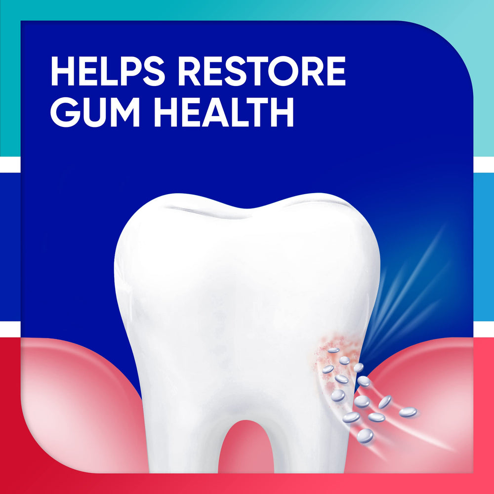 Persona cepillándose con Sensodyne para alivio de sensibilidad y encías