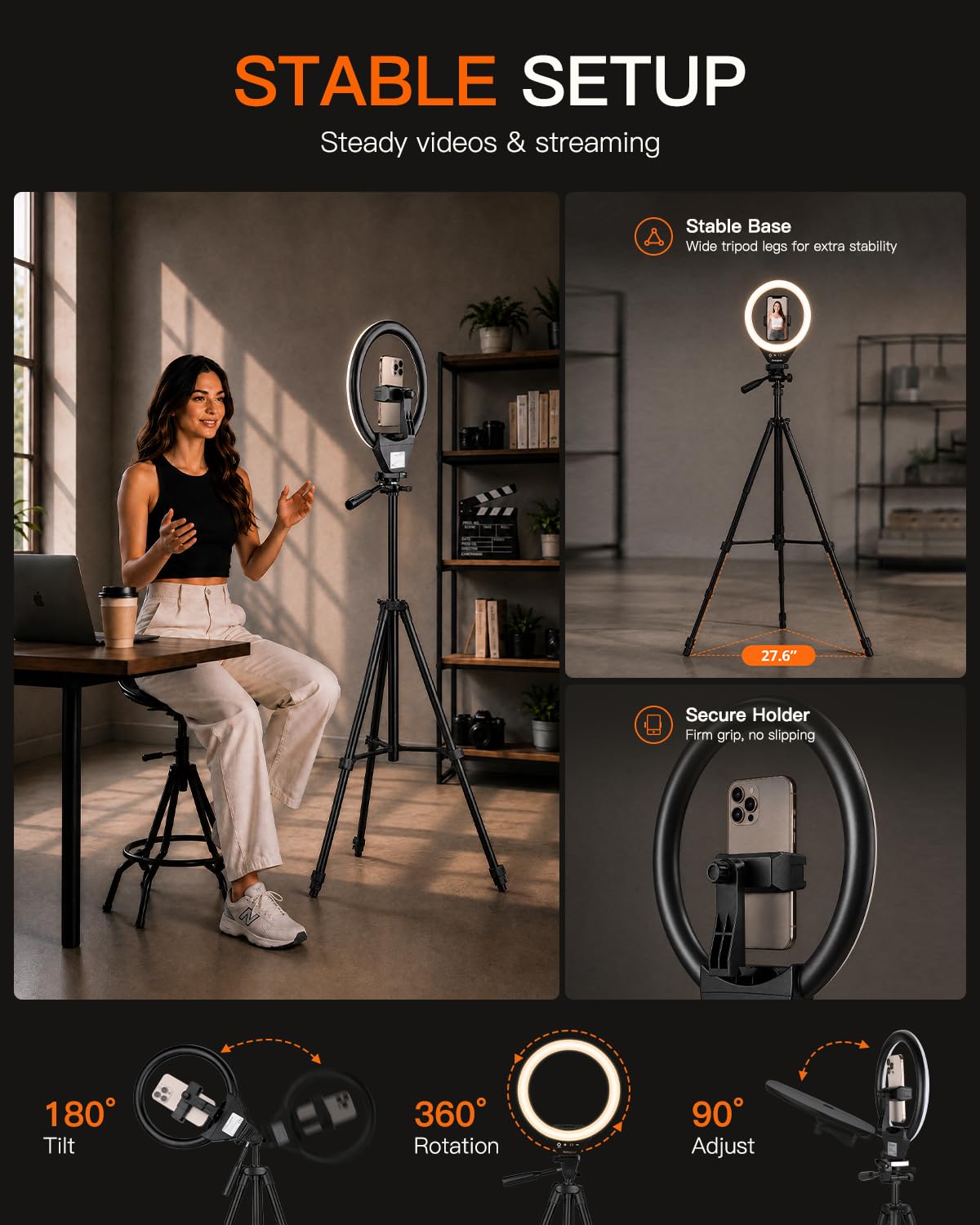 SENSYNE kit en uso durante videollamada con iluminación profesional