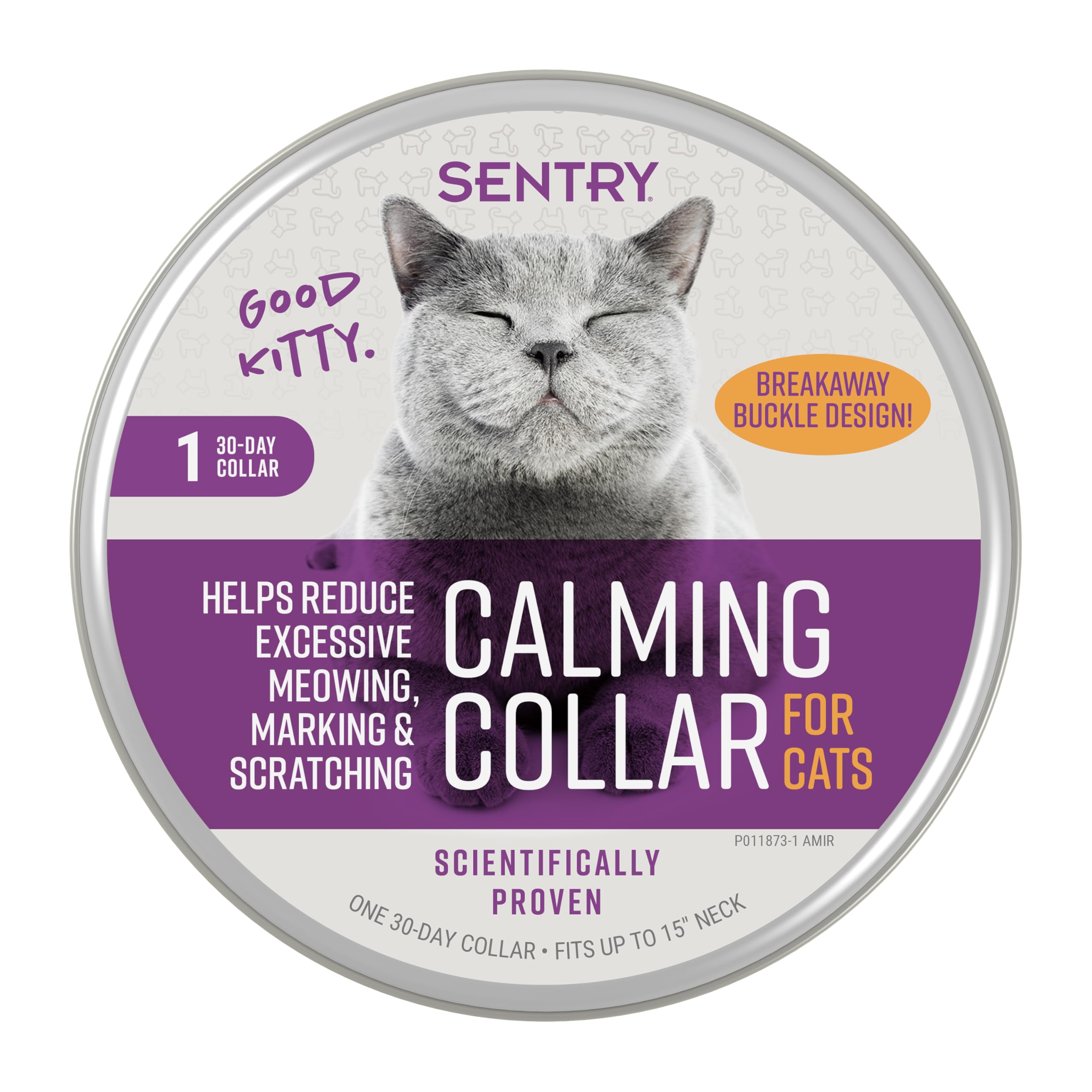 Sentry collar vista frontal mostrando diseño y cierre, ofrece comodidad segura