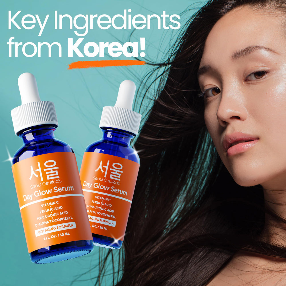 SeoulCeuticals imagen antes y después ilustrando mejora de textura