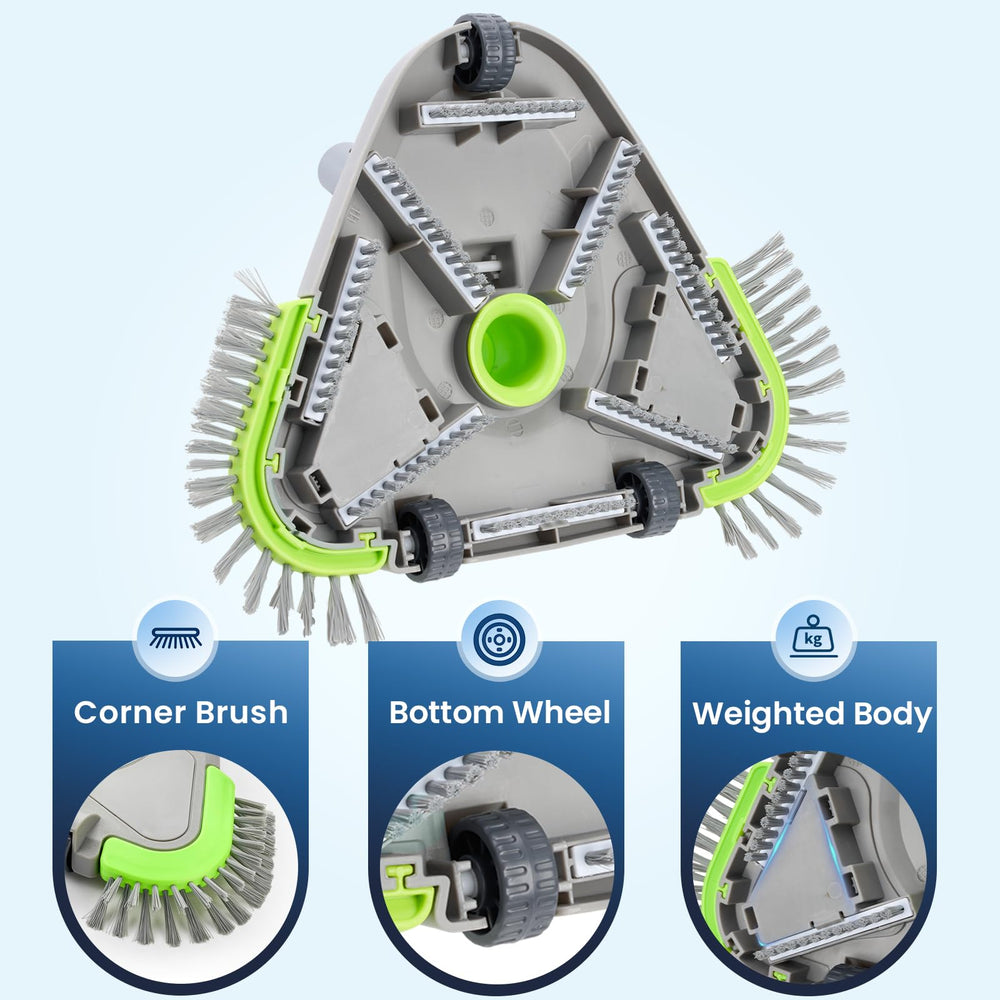 Sepetrel non-slip wheels detail for smoother pushing and stable pool-floor contact