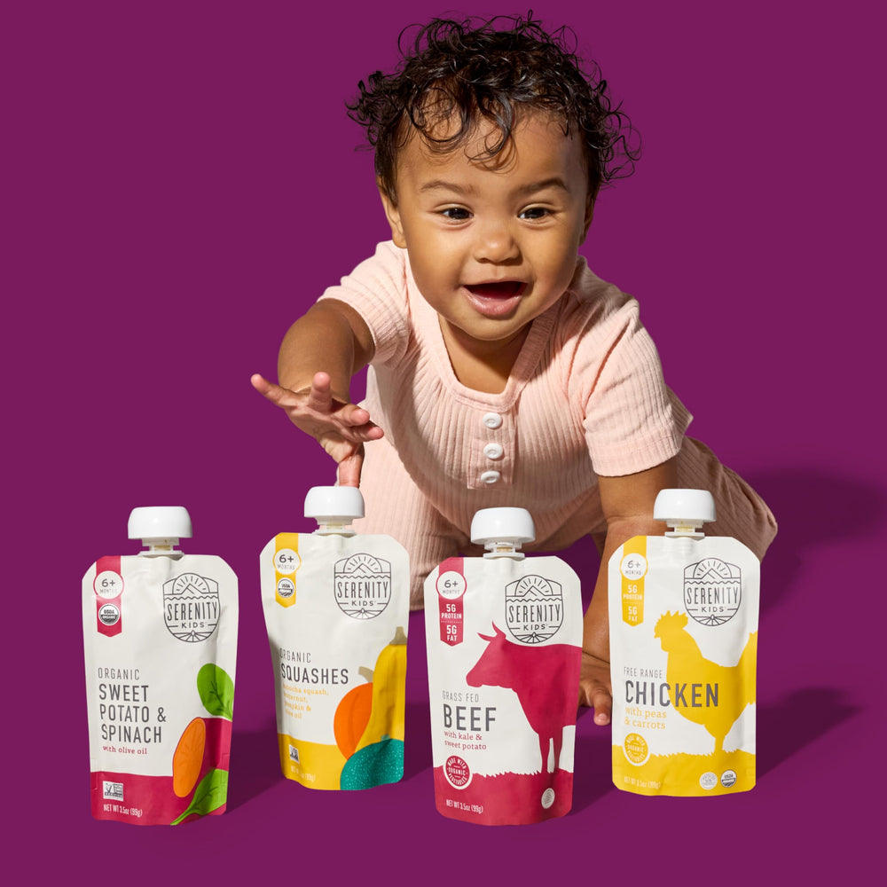 Serenity Kids variedad de sabores dispuestos, fomenta descubrimiento del paladar
