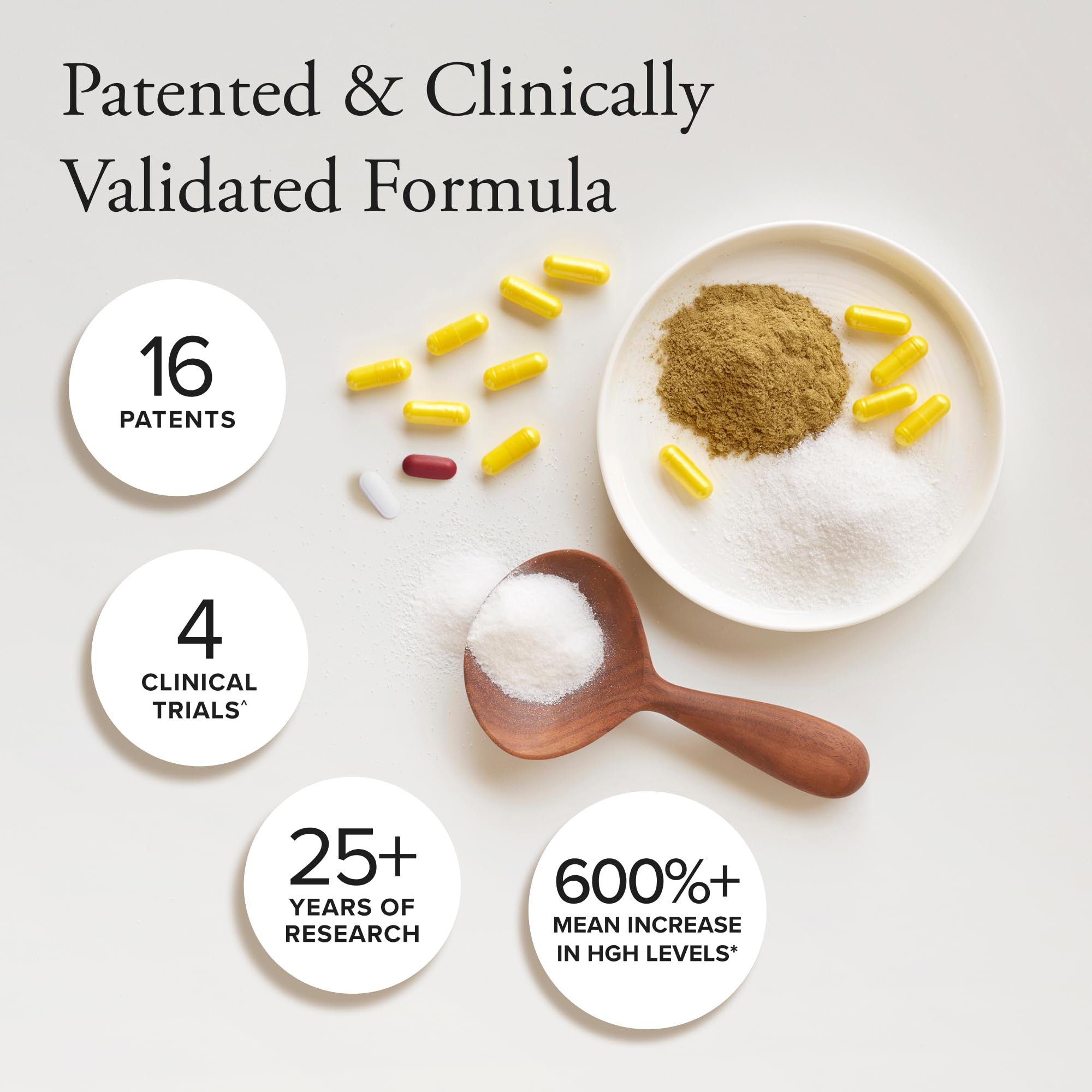 Serovital nutrition label close-up highlighting clinical ingredient list