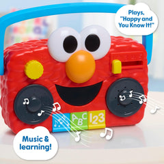 Sesame Street Elmo boombox en manos de niño promoviendo autonomía