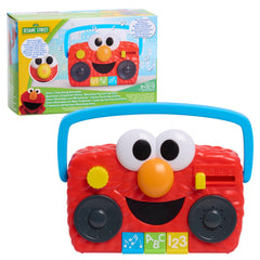 Sesame Street Elmo boombox vista frontal con botones grandes y divertida cara