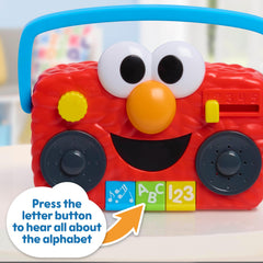 Sesame Street Elmo detalle de botones y deslizante para mejorar motricidad