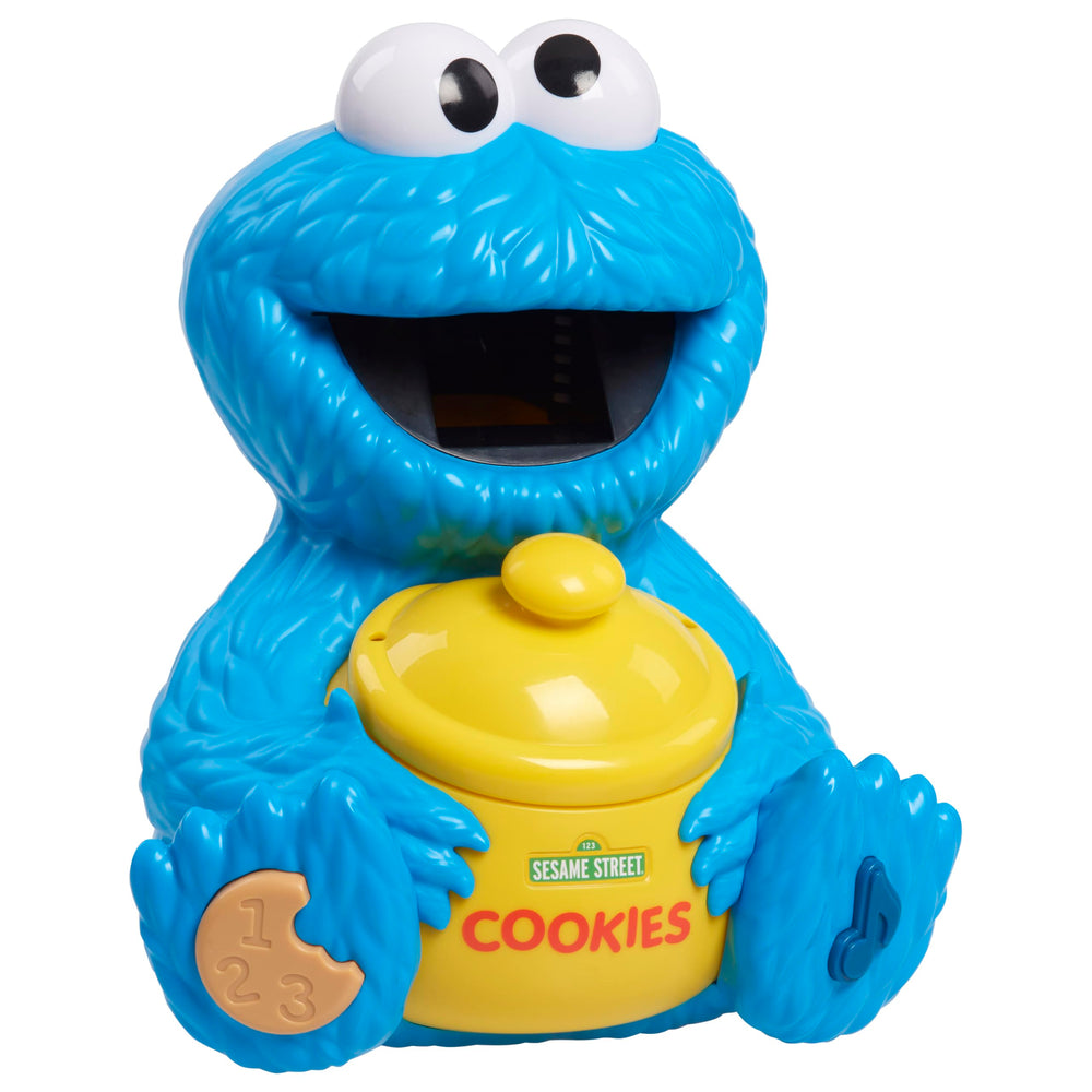 Sesame Street galletas dispersas mostrando textura y chips para relacionar cantidad