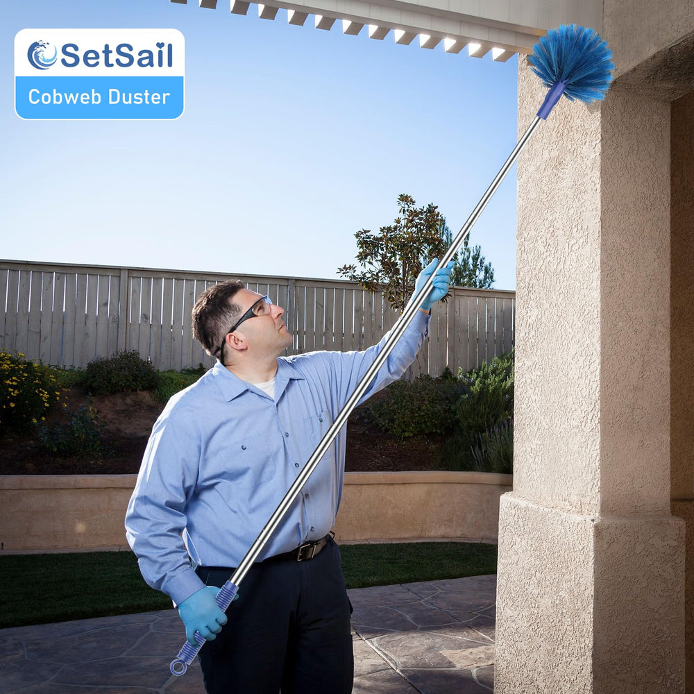 SetSail uso exterior en canaleta, elimina telarañas sin escalera