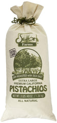 Setton Farms bolsa de arpillera frontal mostrando pistachos como regalo