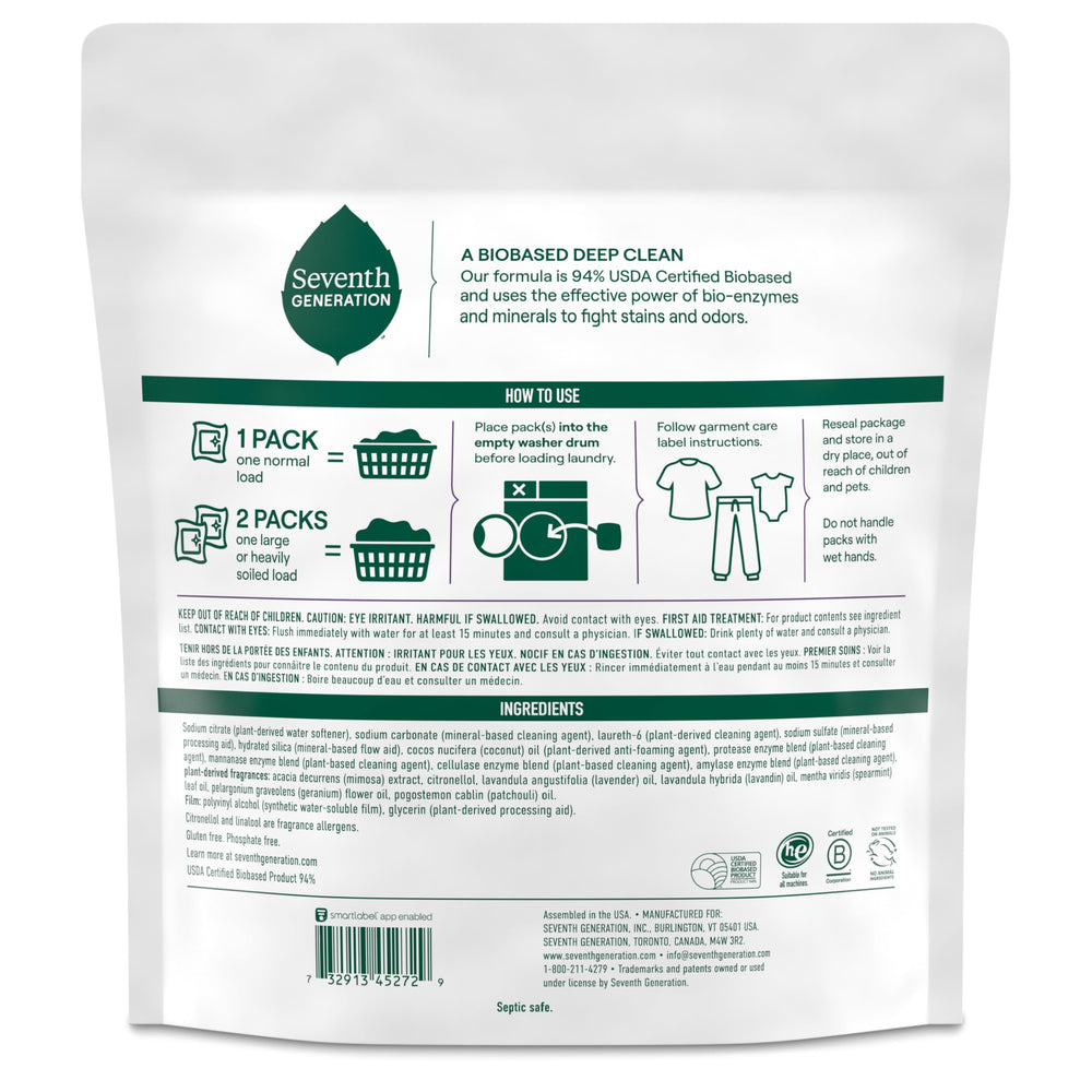 Seventh Generation primer plano de una cápsula para destacar su disolución rápida