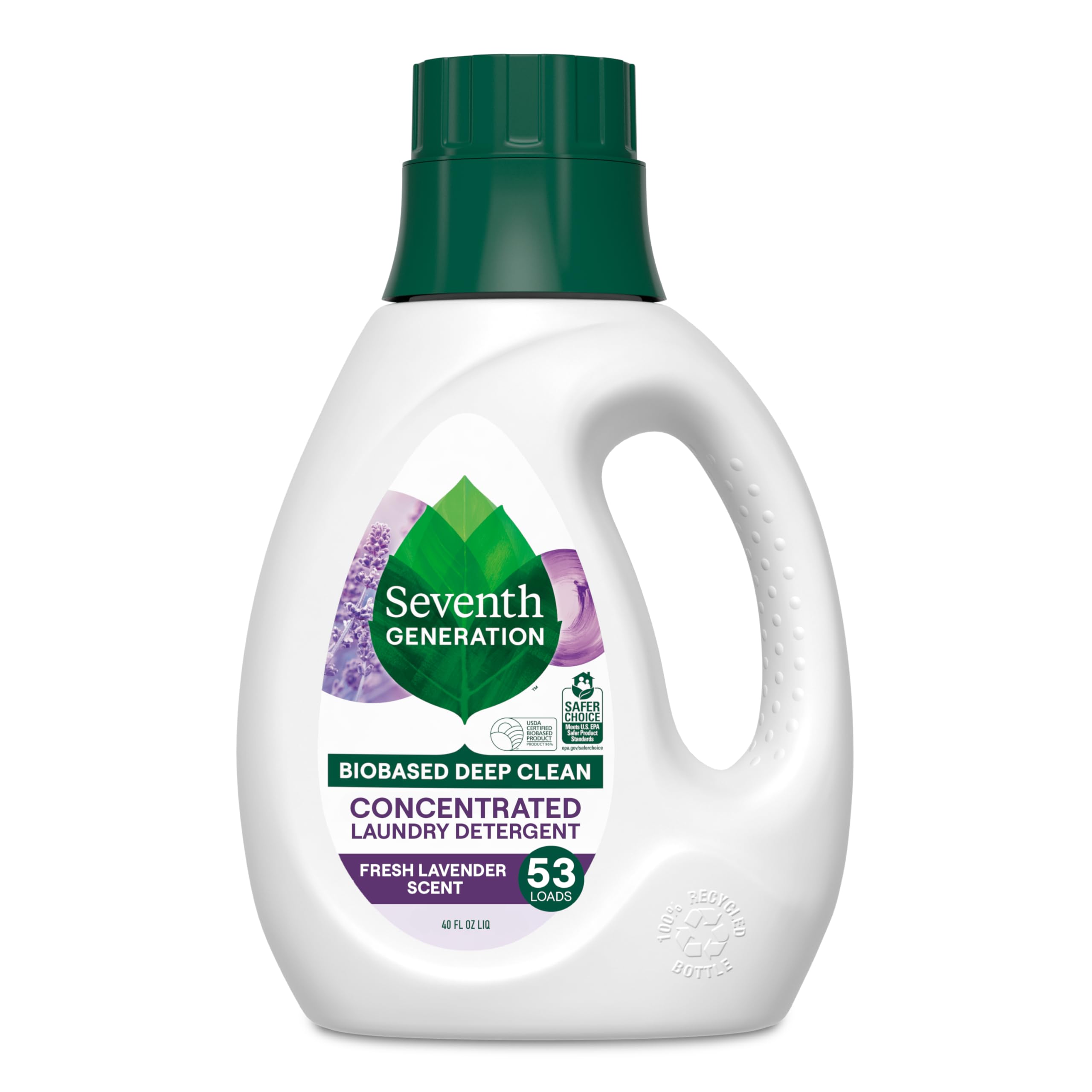 Seventh Generation botella frontal con aroma lavanda, limpieza potente y ecoamigable