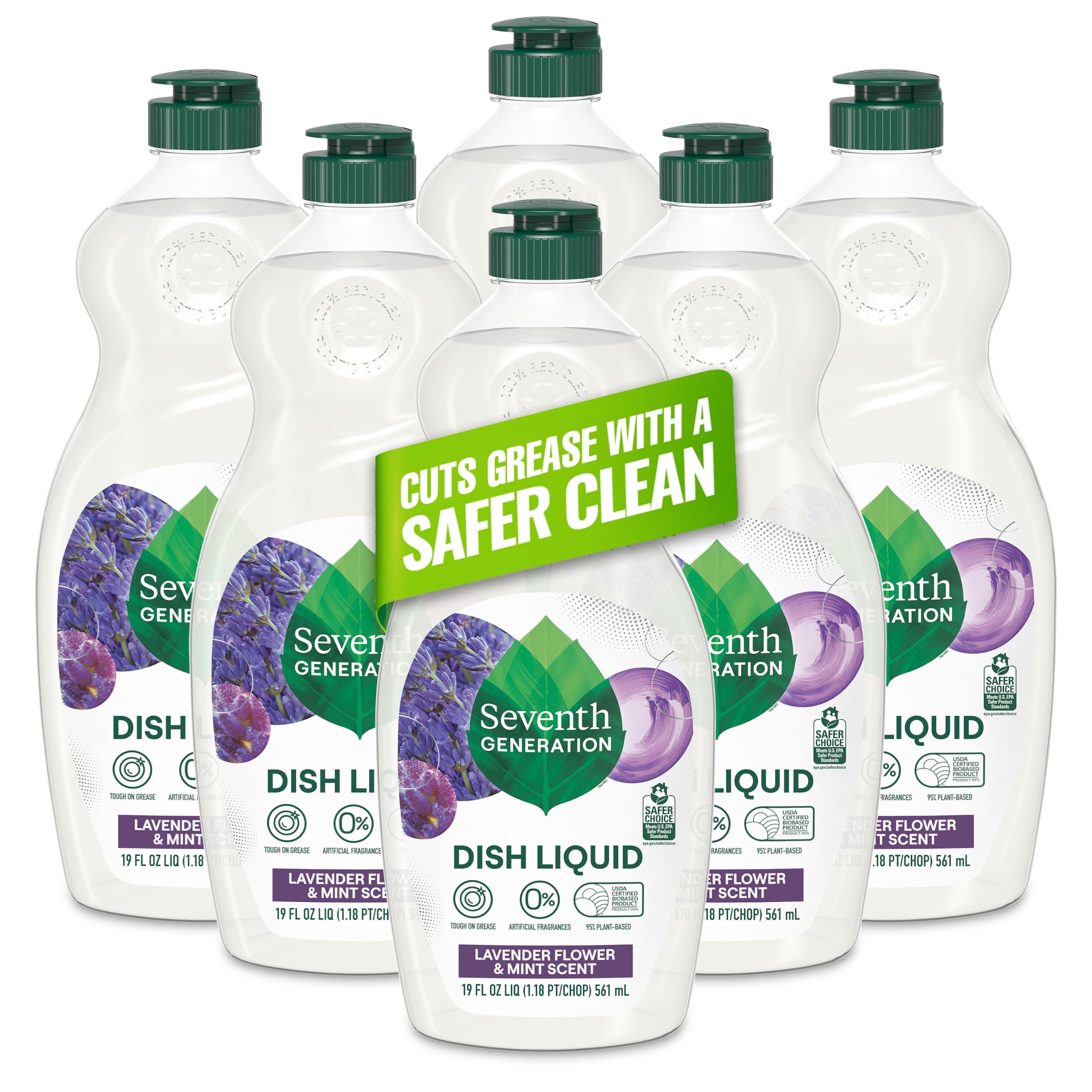 Seventh Generation front packaging showing lavender mint scent and eco benefits