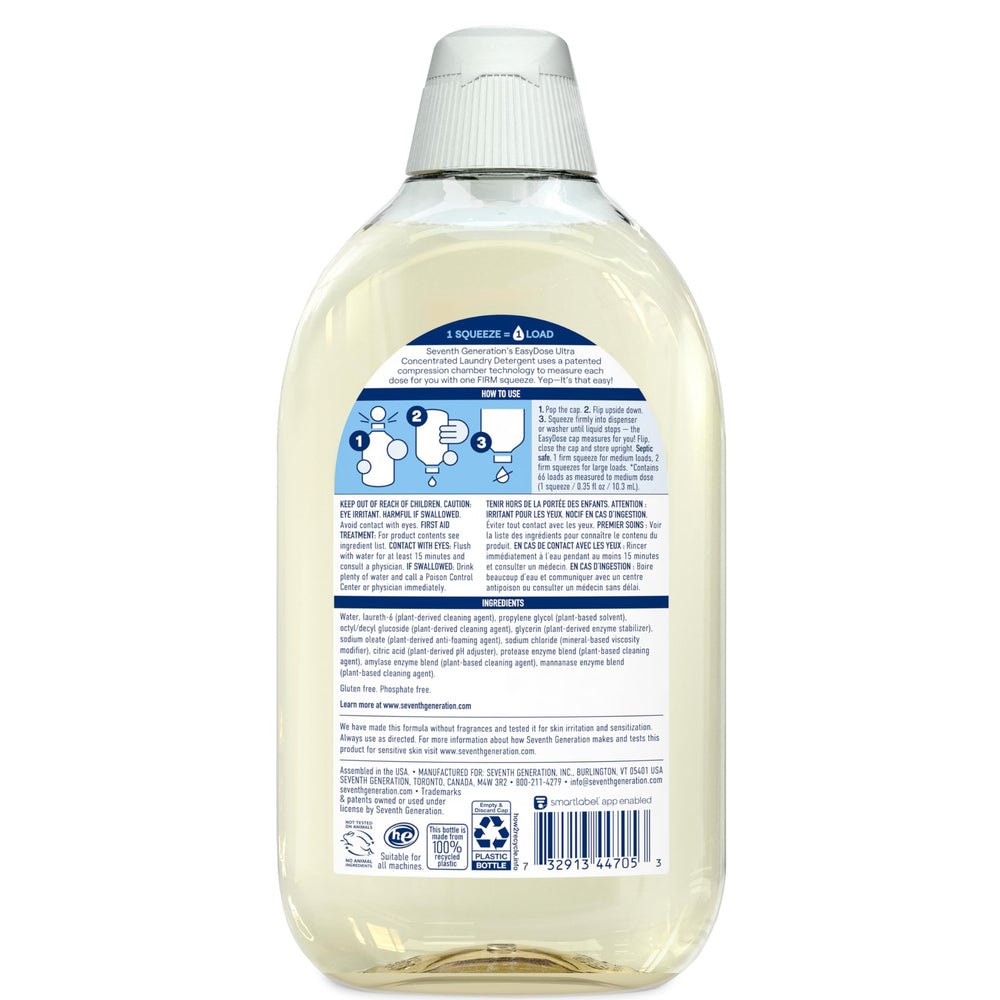 Seventh Generation close-up del tapón EasyDose para dosificación precisa y sin desperdicio