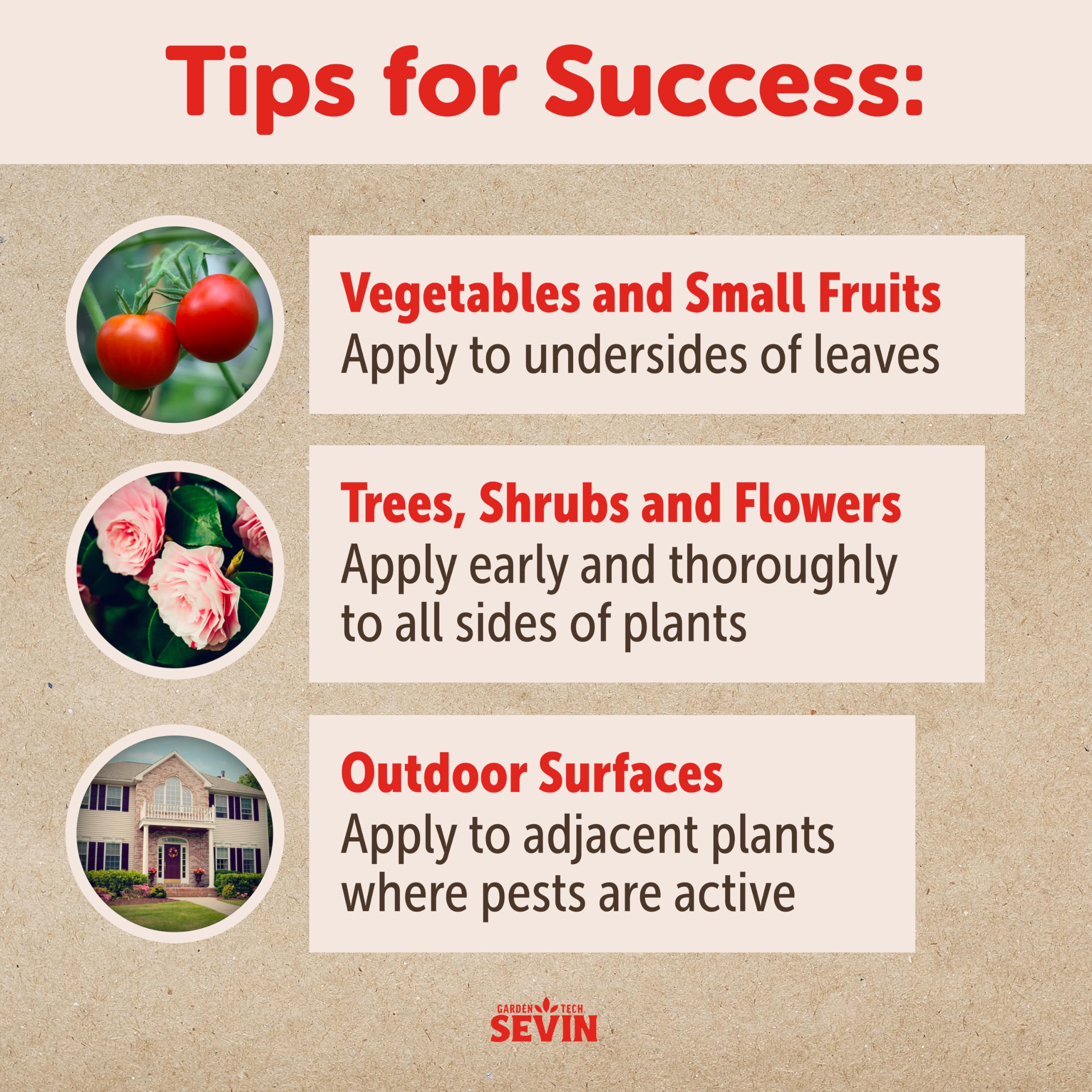 Sevin pulverizado cerca de plantas ornamentales para control de plagas