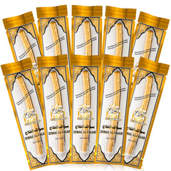 SEWAK AL-FALAH paquete frontal mostrando 10 miswak y conveniencia de conservación