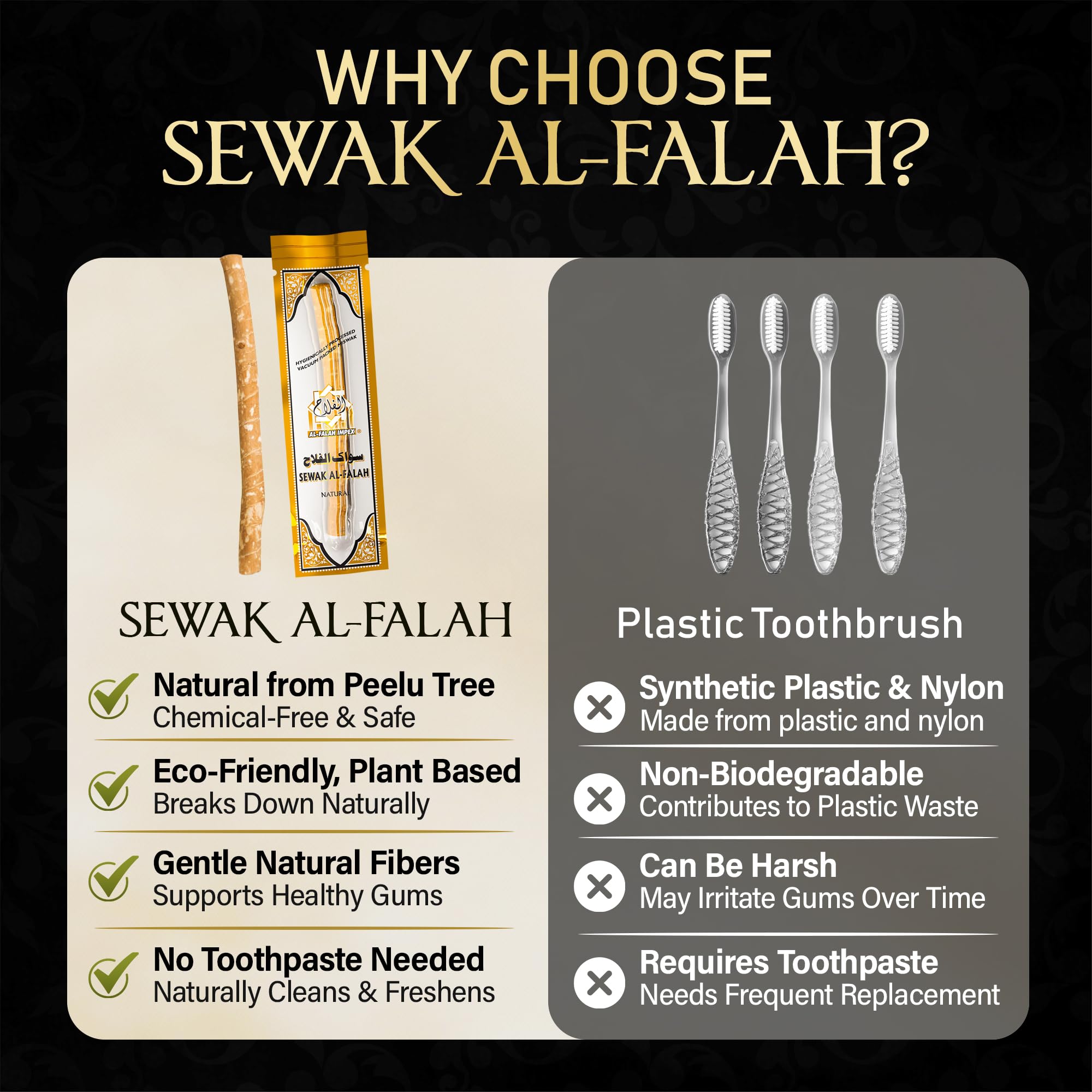 SEWAK AL-FALAH presentación abierta con las 10 unidades mostrando cantidad y embalaje