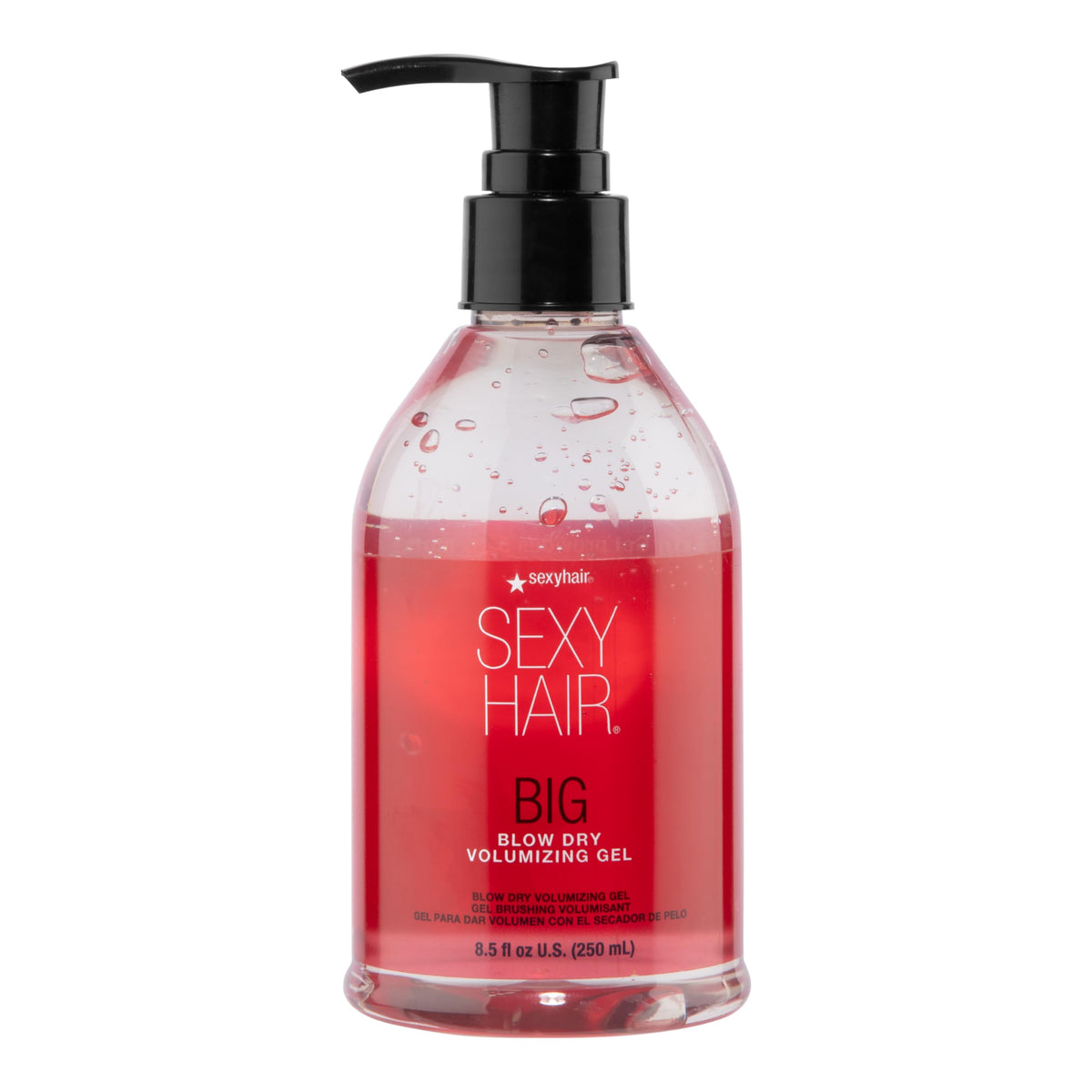 SexyHair front packaging showing volumizing gel and brand for shelf impact