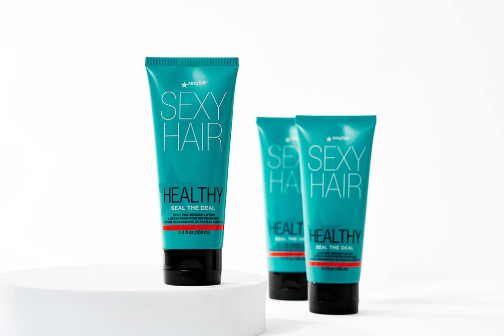 SexyHair modelo con peinado suelto ilustrando control del frizz y acabado natural