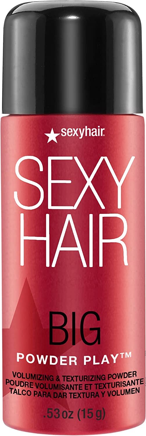 SexyHair envase frontal Powder Play mostrando diseño y tamaño práctico