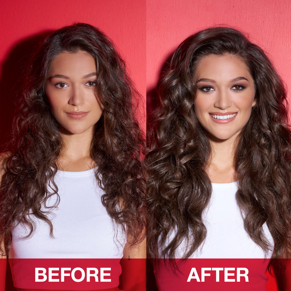 SexyHair applied in hand onto damp hair demonstrating easy application and prepping benefits