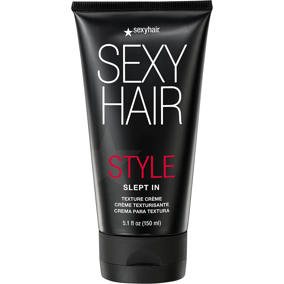 SexyHair Slept In crema frontal mostrando envase y diseño de producto