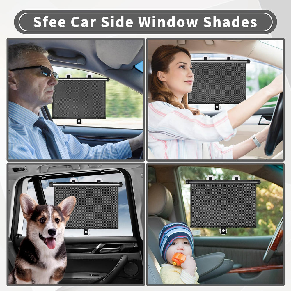 Sfee lifestyle en coche familiar mostrando confort y privacidad trasera