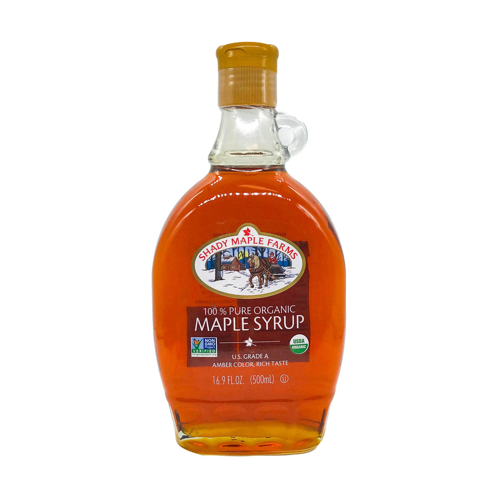 Shady Maple Farms jarabe vertido sobre waffle realzando sabor del desayuno