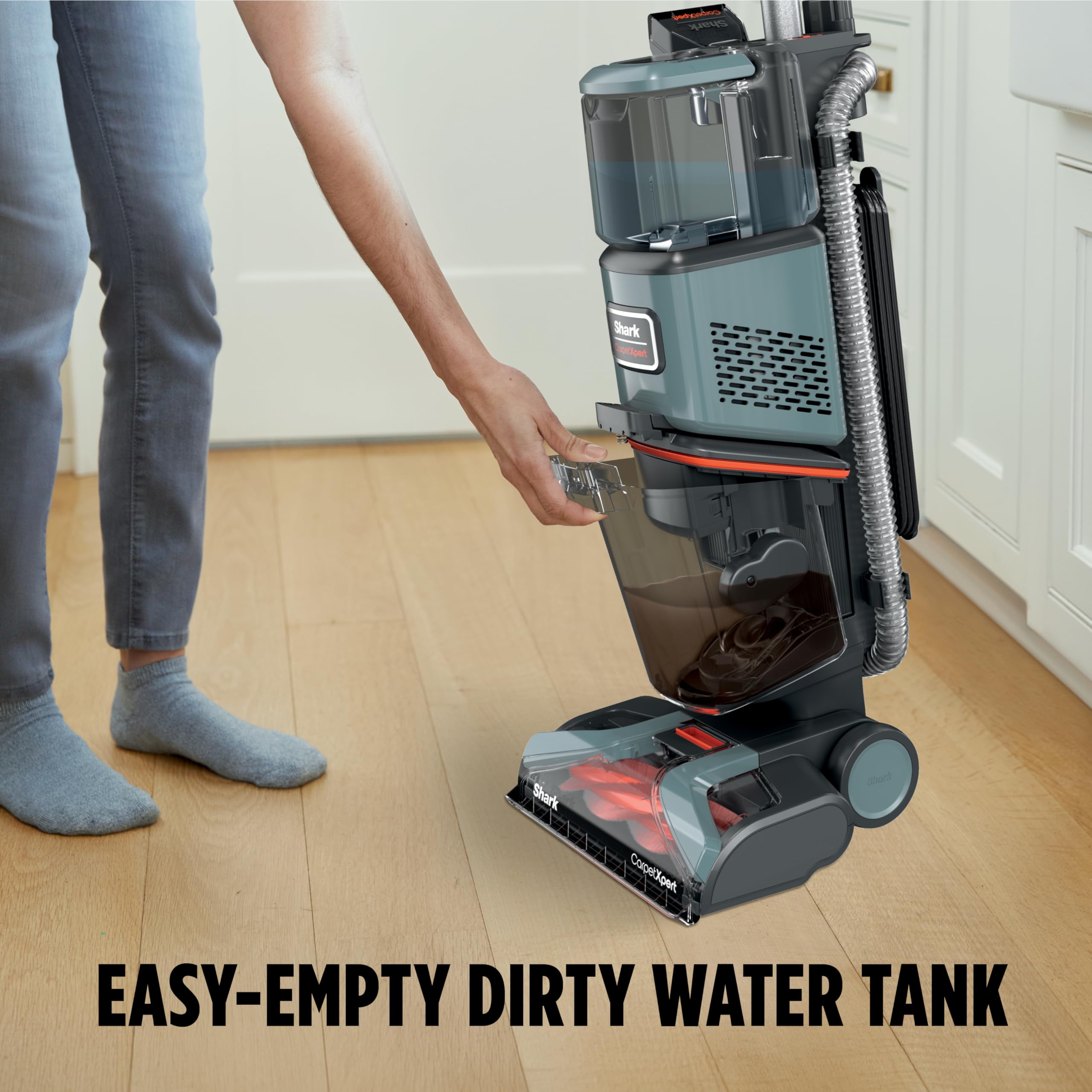 Shark CarpetXpert etiqueta del frasco Deep Clean incluido para resultados potentes