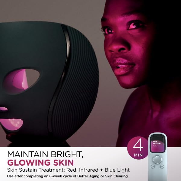 Shark CryoGlow en uso por persona aplicando tratamiento facial en casa Shark