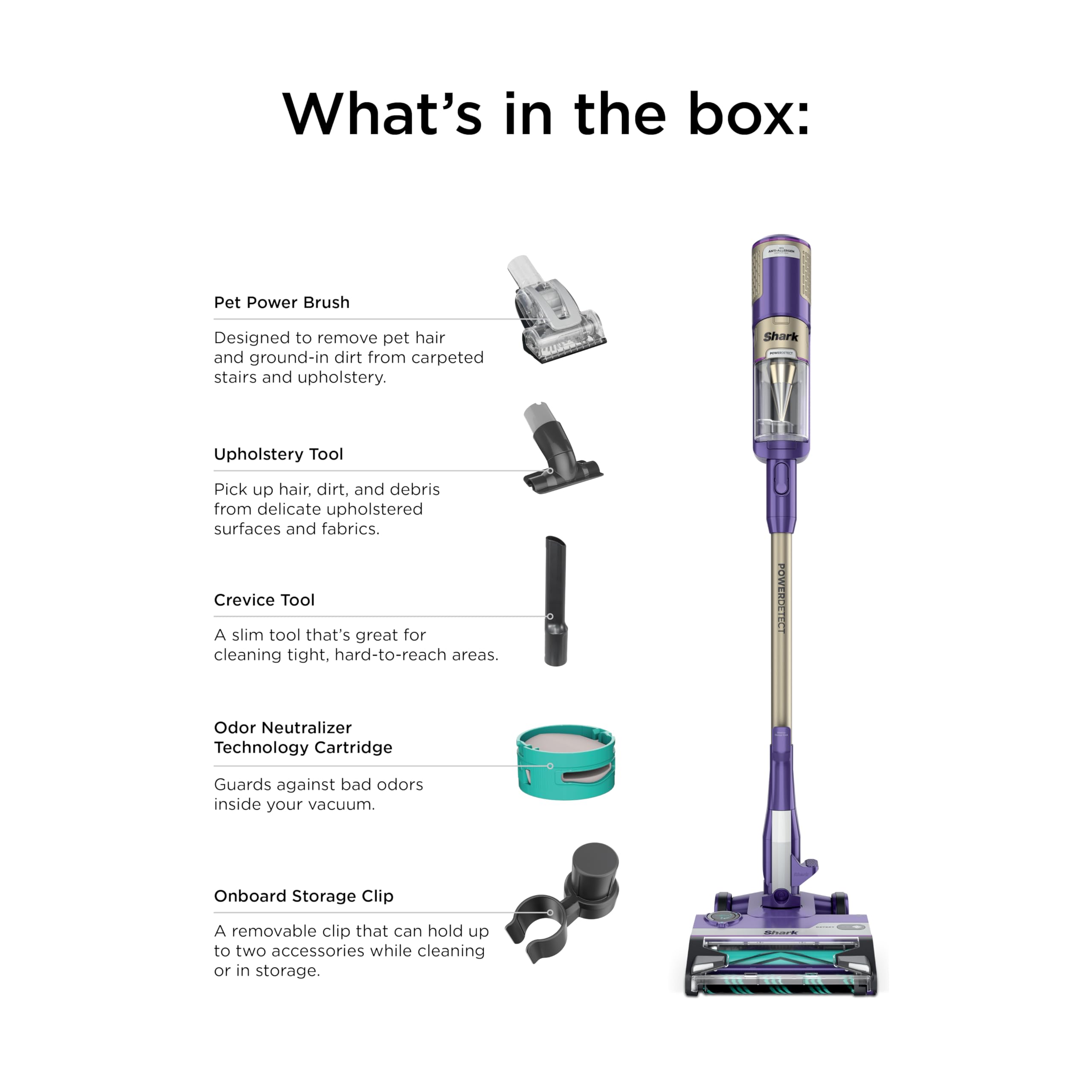 Shark HZ4002 primer plano del rodillo DuoClean Detect que evita enredos y recoge pelo