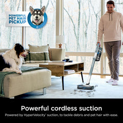 Shark PowerPro Plus detalle PowerFins recogiendo suciedad incrustada