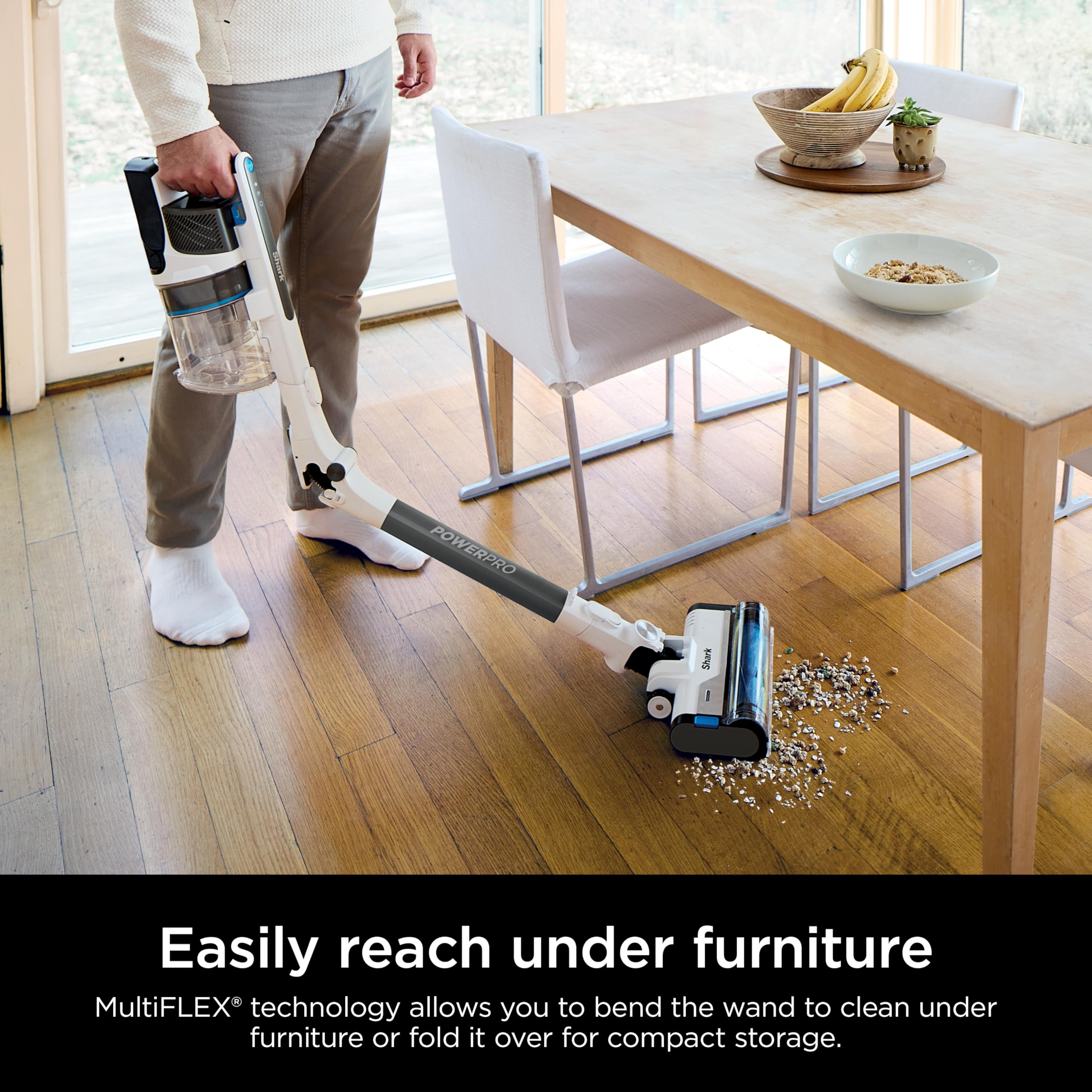 Shark PowerPro tubo MultiFLEX doblado para limpiar bajo muebles fácilmente
