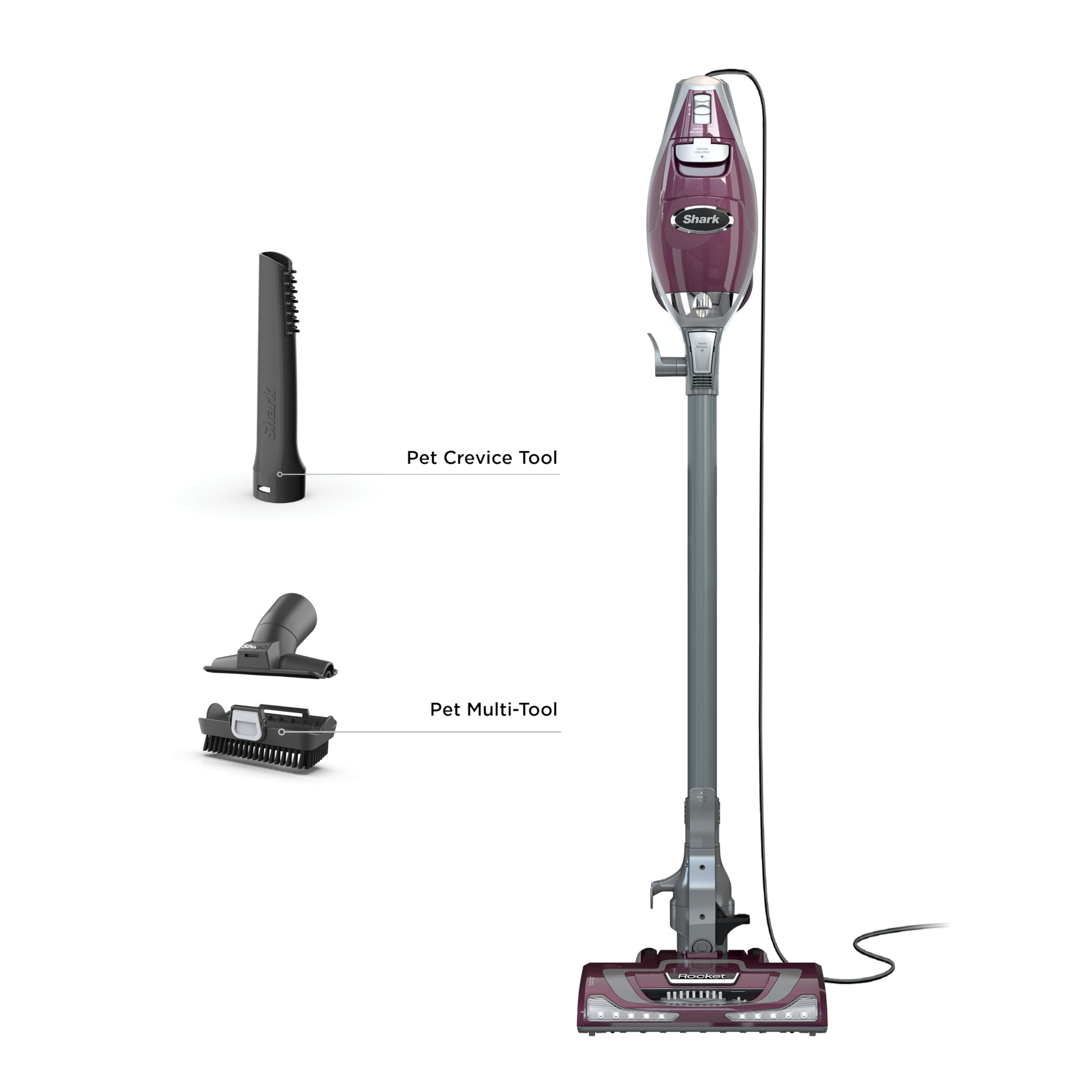 Shark Rocket Pet Plus comparada con objeto cotidiano para mostrar su tamaño