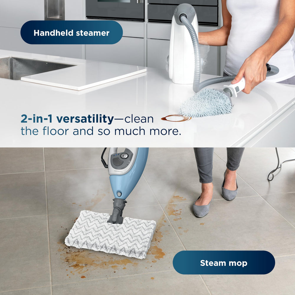 Shark S3972BRN detalle de la pad reversible para frotar y dusting eficaz